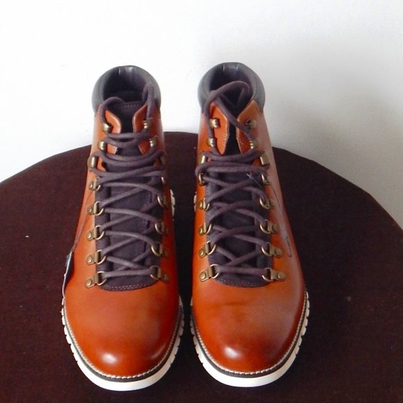 NEW Men's Cole Haan ZEROGRAND Water Resistant Hiker C35595 Boots Brown - Picture 2 of 5